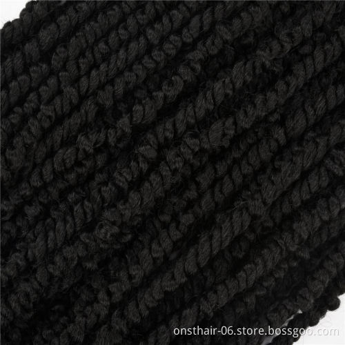 MYZYR Pre-twisted Spring Twist Bomb Passion Twists Short Ombre Crochet Synthetic Braiding Hair Extensions Nu Locs Crochet Hair
